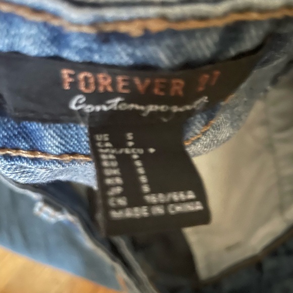 Forever 21 wide leg ankle length crop high waist jeans - Picture 7 of 7